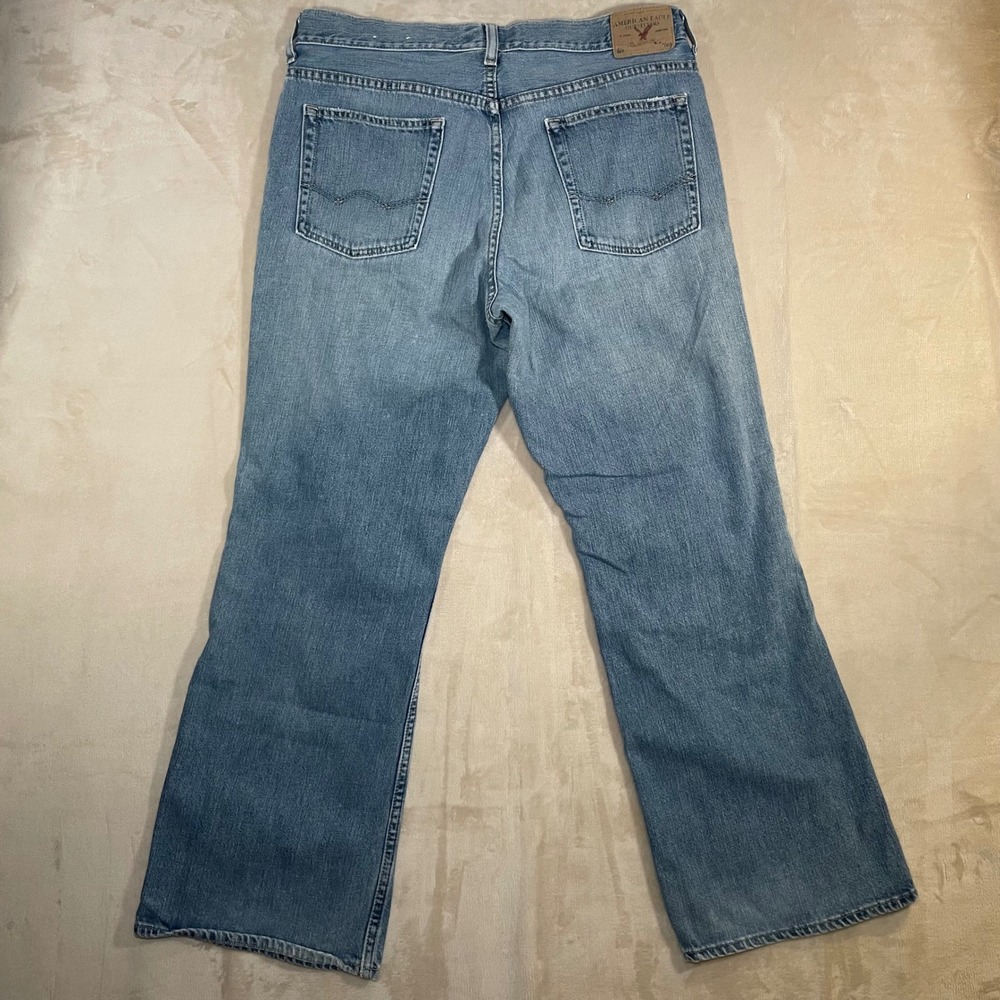 American Eagle Bootcut Jeans Mens Size 33x30 Blue Denim Medium Wash Mid Rise Y2K - Picture 8 of 8